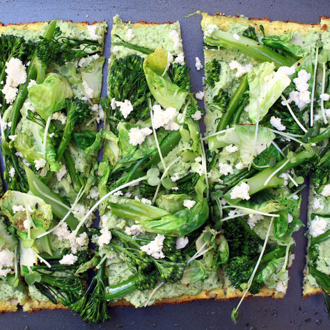ALL GREENS CAULIFLOWER PIZZA