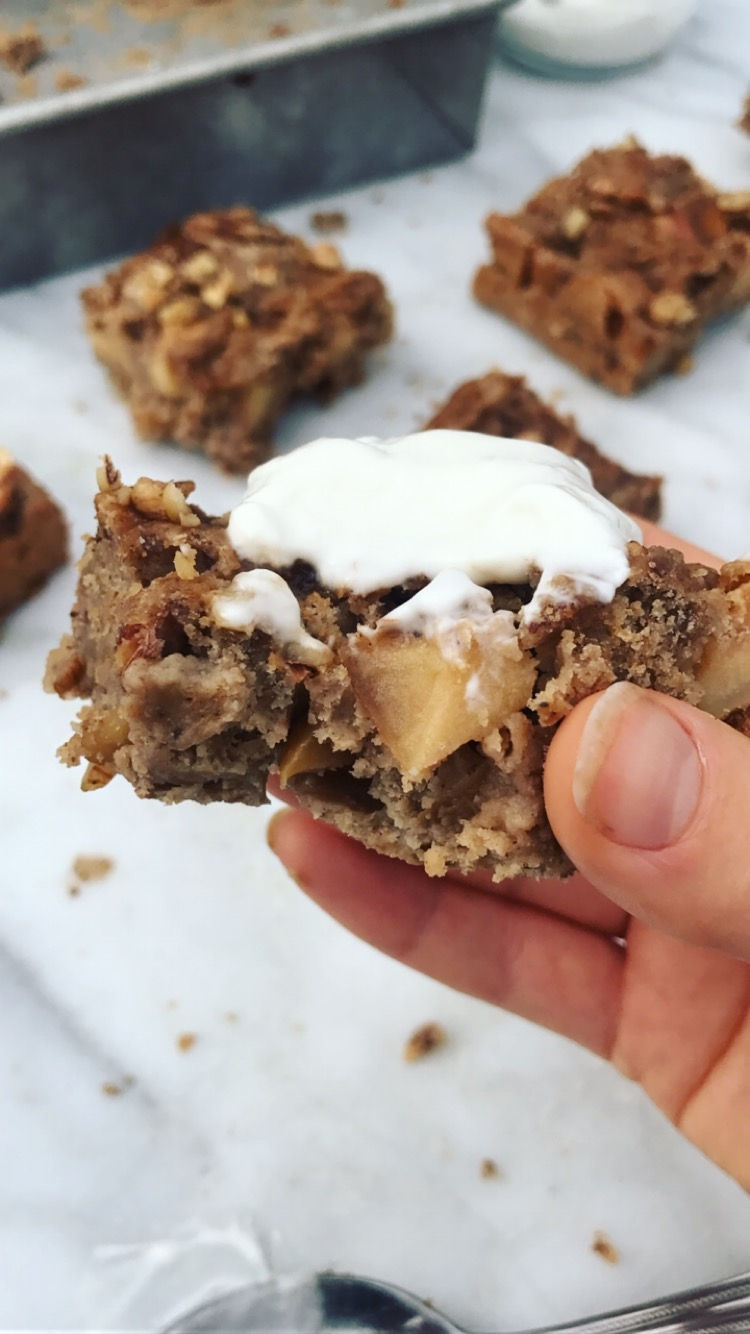 Vegan Spiced Apple and Walnut Bars