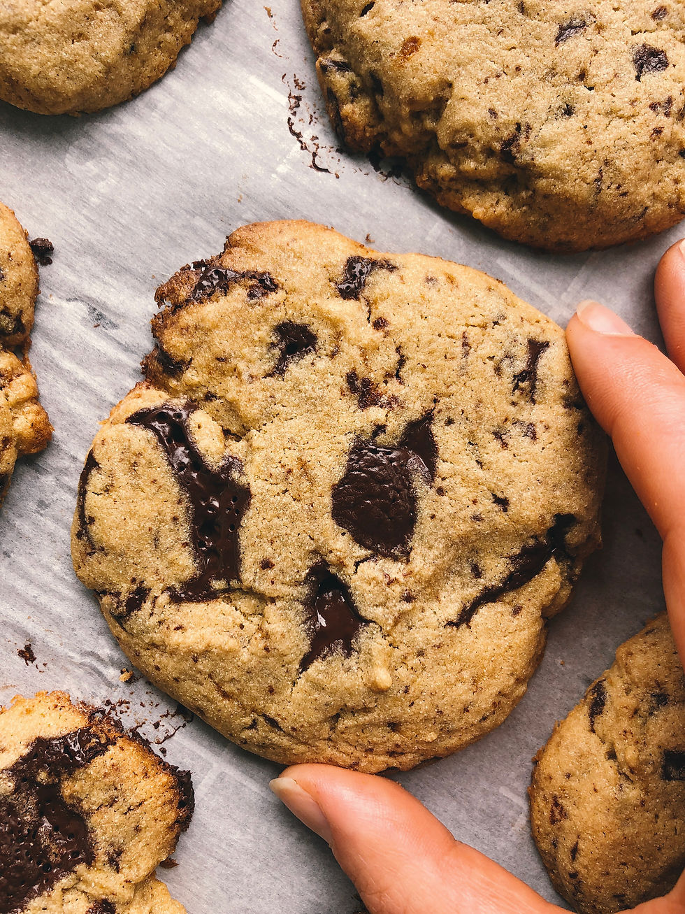 Paleo Tahini Choc Chip Cookies
