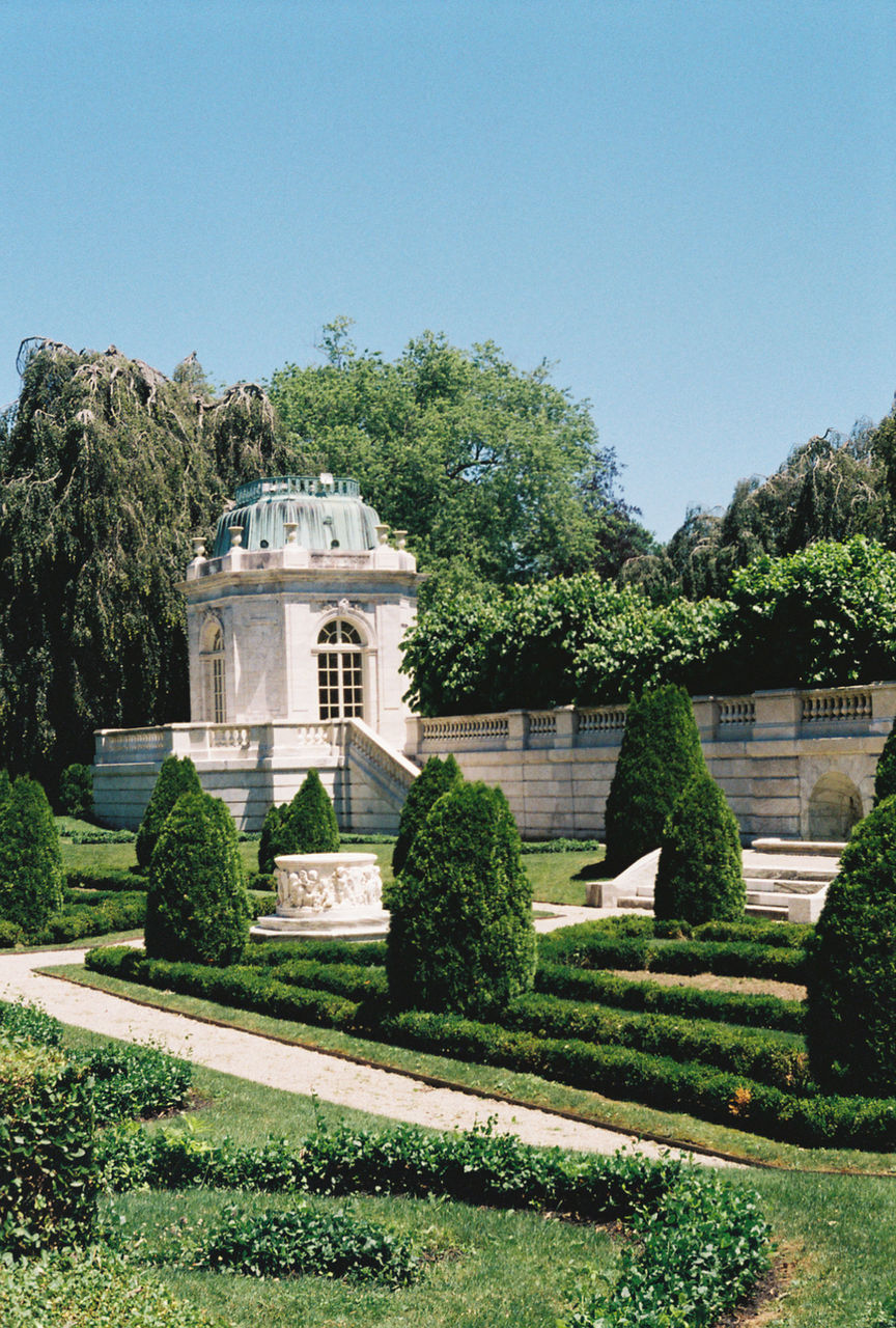 Outdoor topiary garden