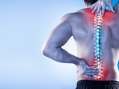 Back pain on human spine 