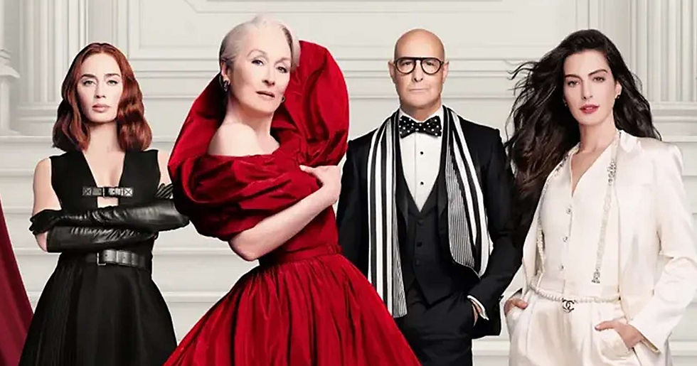 O Quarteto Fantástico: Stanley Tucci, Merryl Streep, Anne Hathaway, Emily Blunt. Alguém consegue imaginar O Diabo Veste Prada com outros atores?