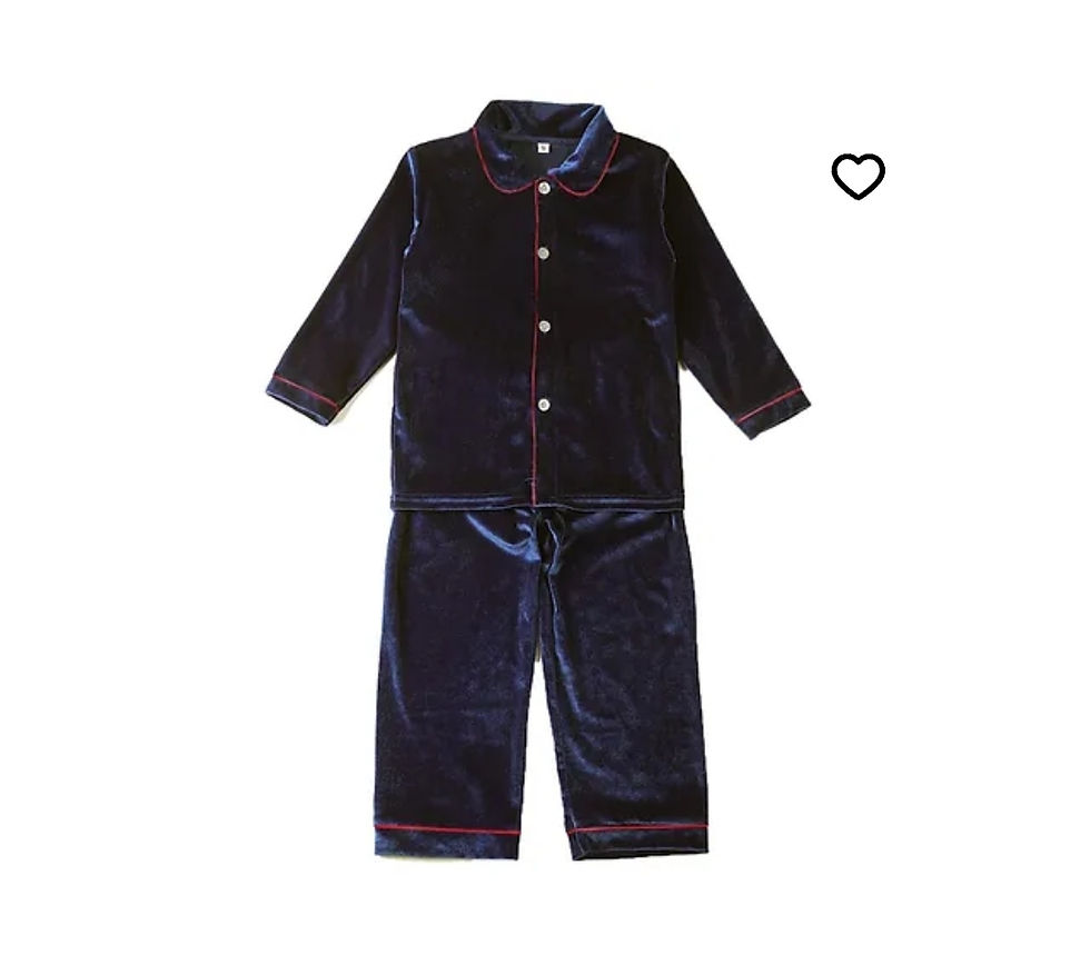 Thumbnail: Boys velvet pajamas 