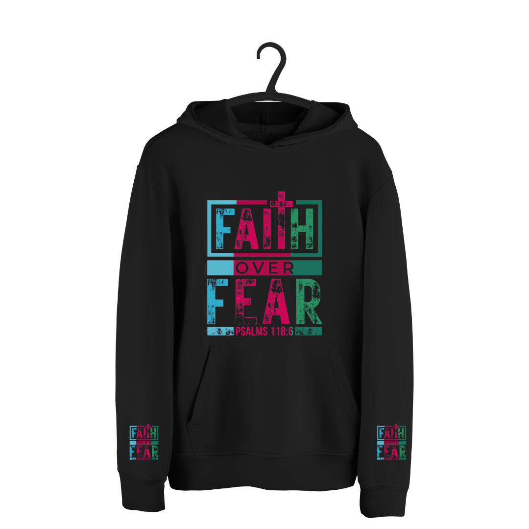 Faith Over Fear Unisex neon design Hoodie