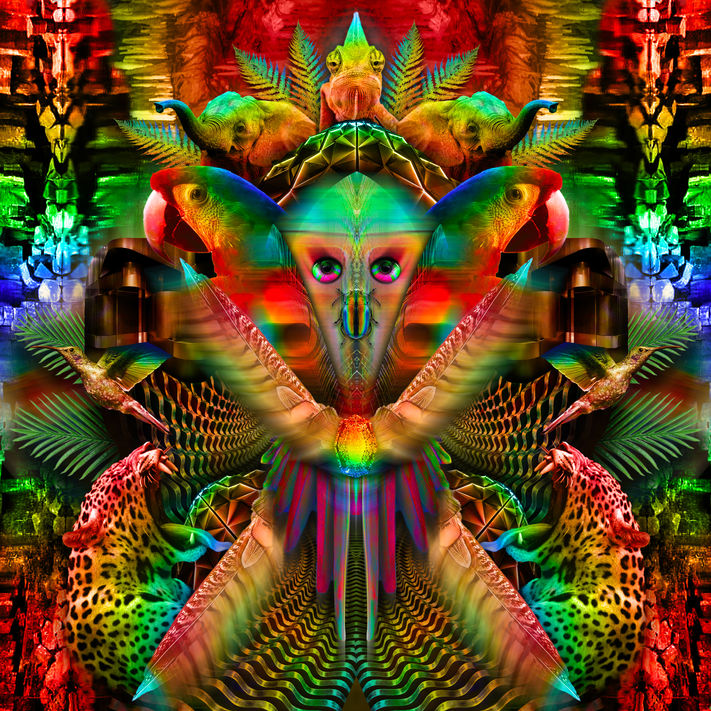 Hypermaximalist visionary digital collage