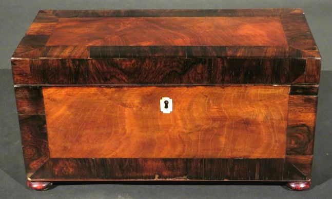 Thumbnail: A Very Good 19th Century Mahogany Tea Caddy, Scottish / English Circa 1835