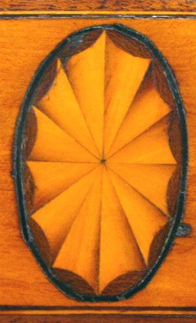 Thumbnail: Exceptional Pair of Satinwood Panelled George III Period Side Chairs. English
