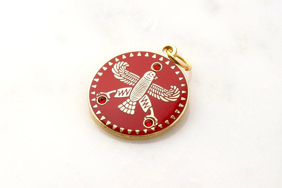 Thumbnail: Anaar Red Persian Falcon Pendant