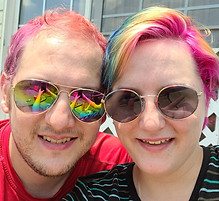 A photo of the inseperable art duo James and Anna Lee, President and Ceo respectively of Jams2blues Creations LLC, and the Save The World With Art™ store.