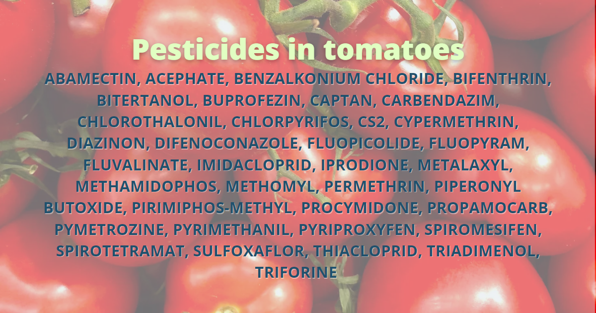 Pesticides in tomatoes