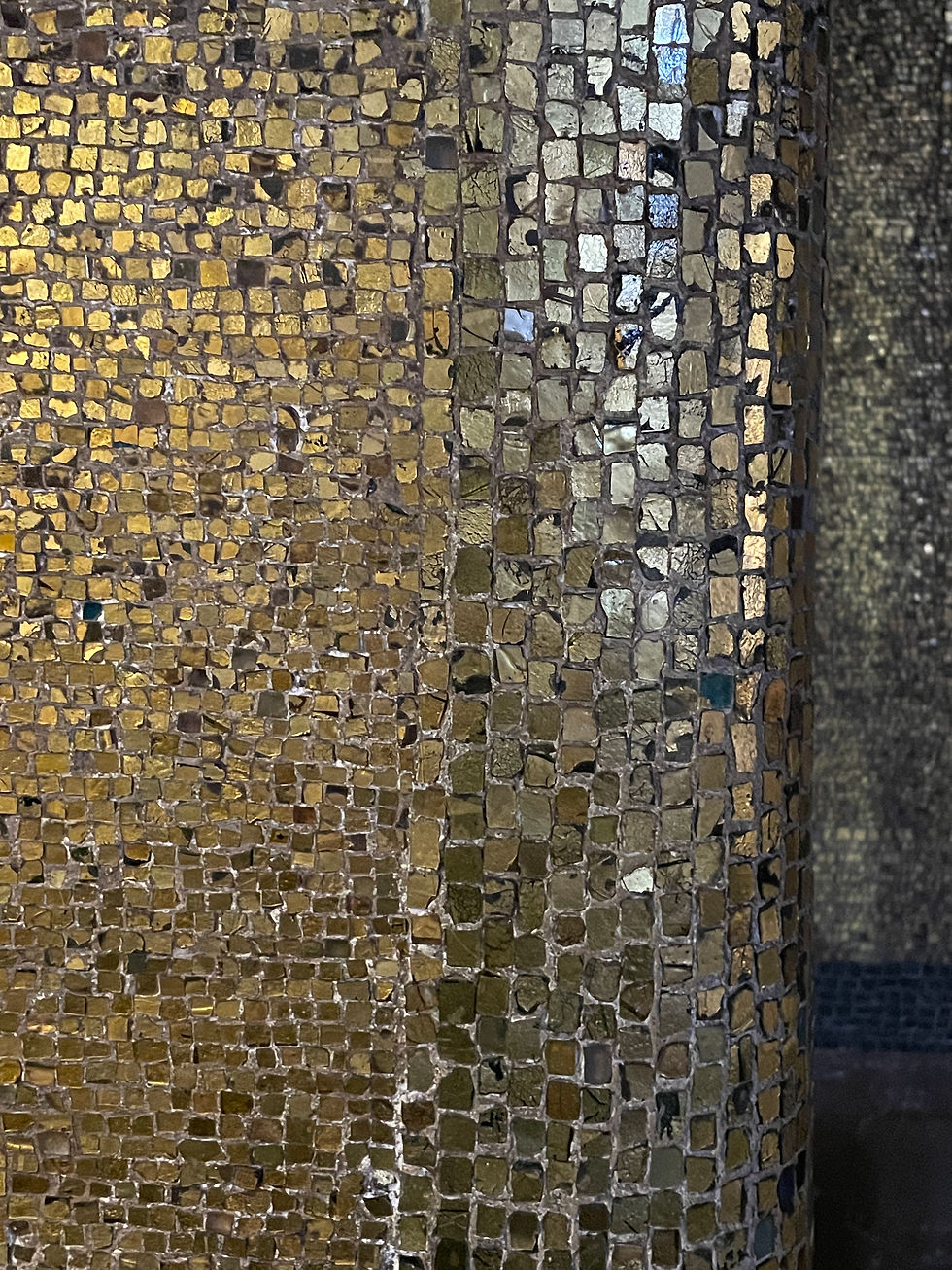 See, you really don't need to lay your smalti very precisely