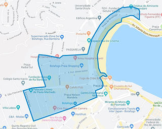 Área de atuação do Botafogo Presente