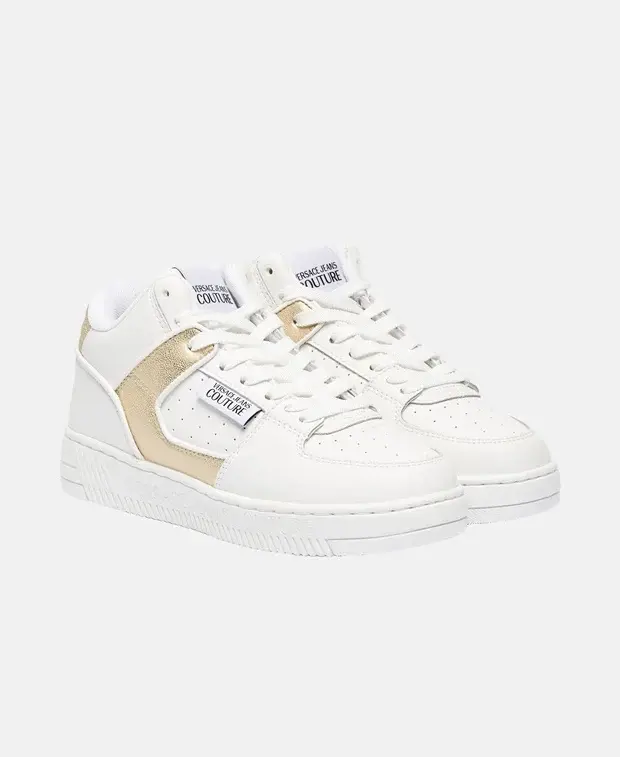 sapatilhas versace jeans couture mulher em saldos brancas