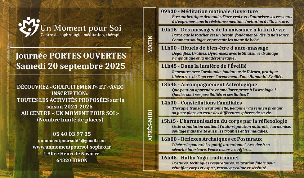 Portes ouvertes du samedi 20 septembre 2025