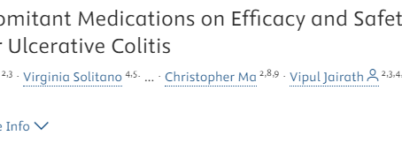 As Seen In the Clinical Gastroenterology and Hepatology Journal: No Impact of Concomitant Medications on Efficacy and Safety of Biologics and Small Molecules for Ulcerative Colitis