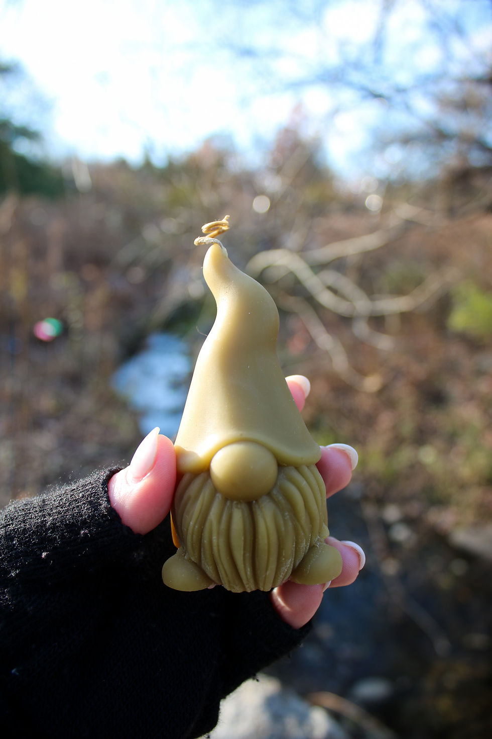 Thumbnail: Holiday Gnome Candle Hanukkah Gnome Candle Chanukah Gnome Candle Christmas Gnome Candle Pure Beeswax Candle Hanukah Gift Arti