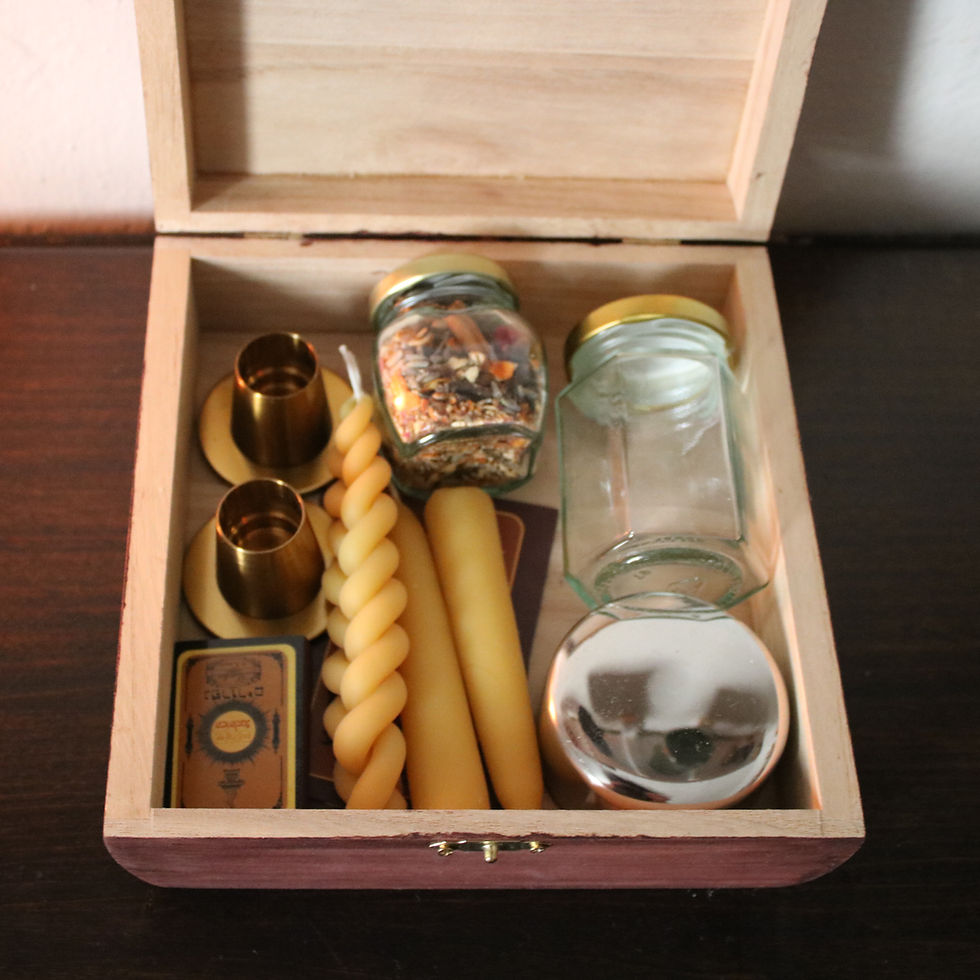 Thumbnail: Deluxe Shabbat & Havdalah Travel Set - Wood Box