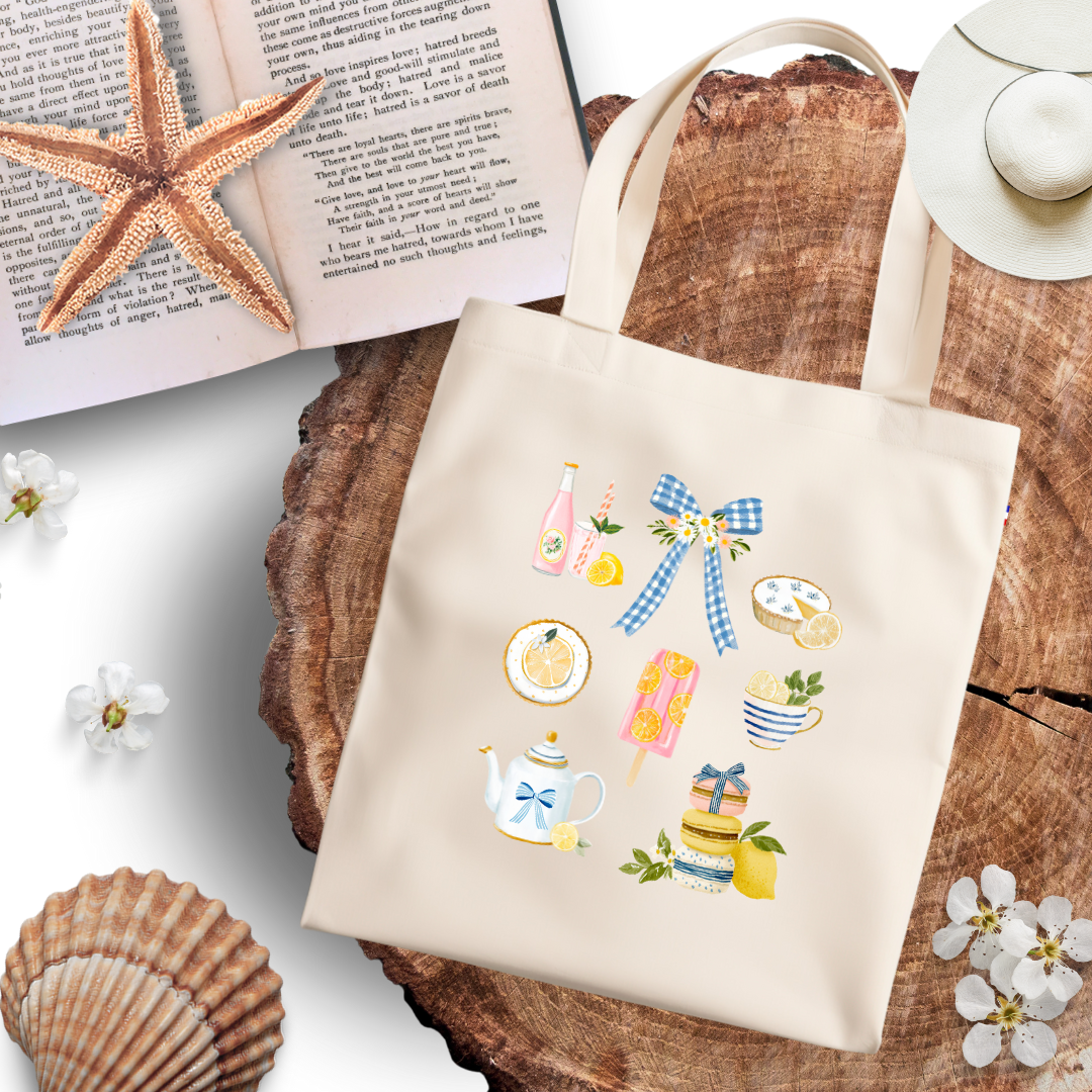 Tote bag écru les Gourmandises d'été