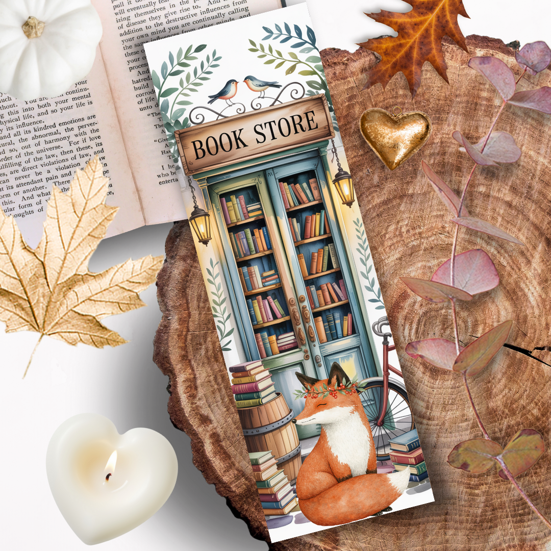 Marque-Page pour livres Le renard et la librairie secrète
