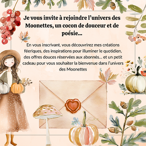 Inscription newsletter Les Moonettes Saison Automne