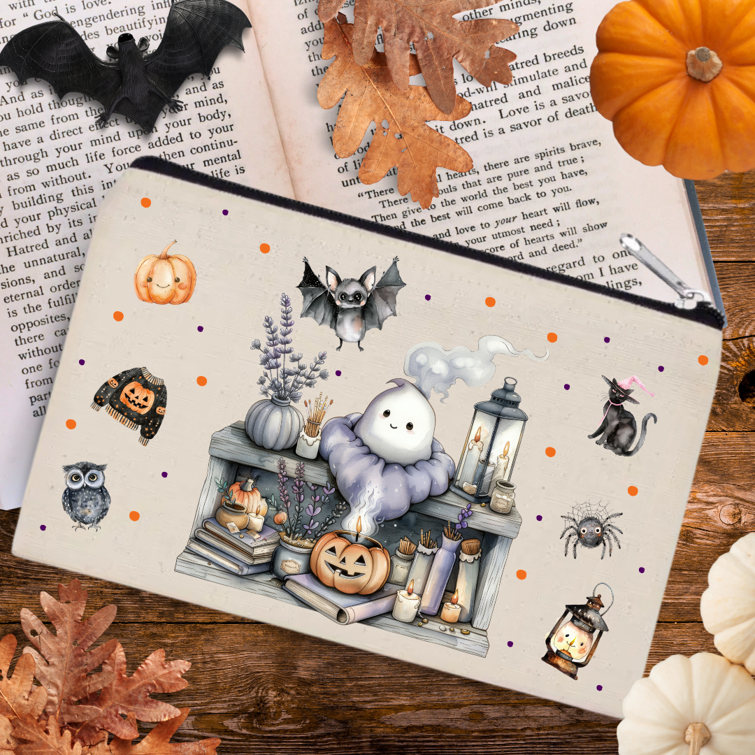 Trousse en coton d'Halloween "L'autel magique de Fantomoonette"