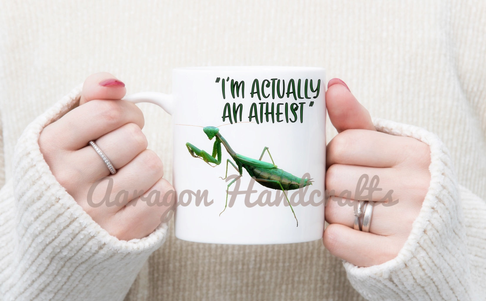 Praying Mantis Mug ( I’M ACTUALLY AN ATHEIST)