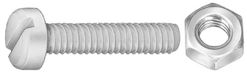 M6-1.0 X 25mm Nat.Nylon License Plt Screw & Nut Qty: 25 Sets