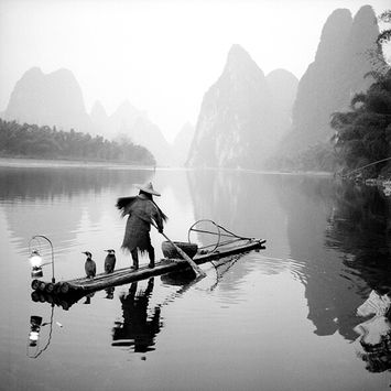 Jo Farrell - "Cormorant Fishermen, Yangshuo" - Signed Limited Edition of 25