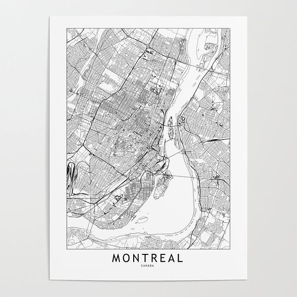 Montreal City Map Poster
