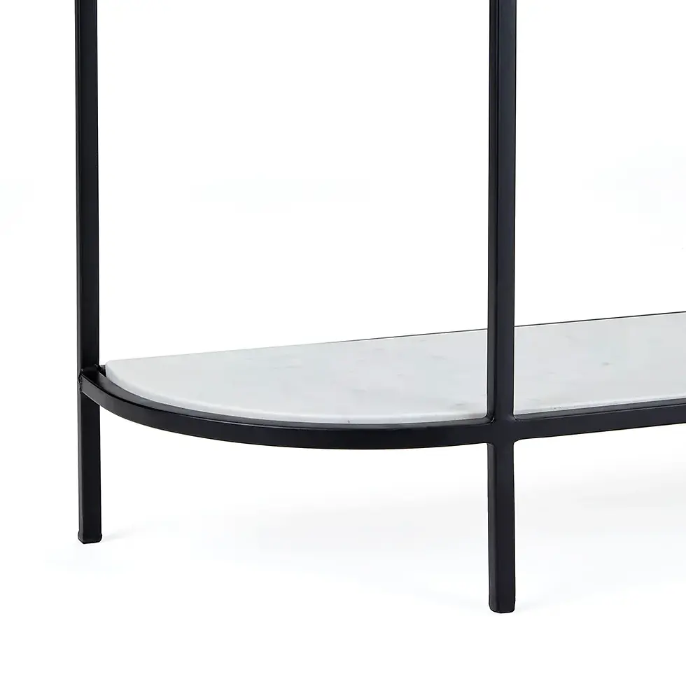 Thumbnail: Half Round Console Table: Black