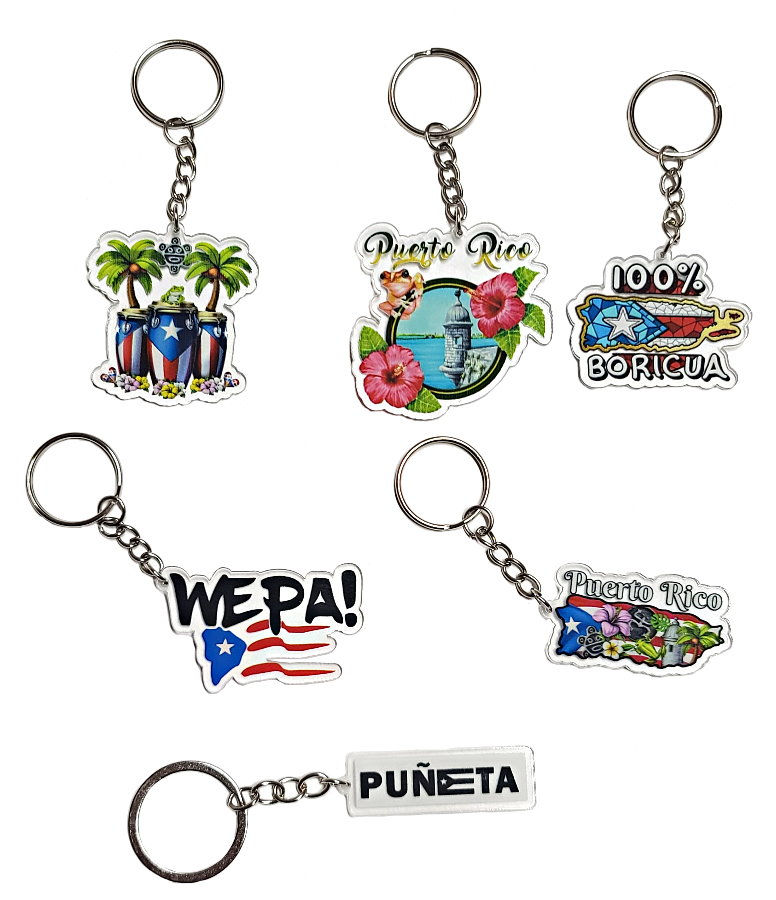 Puerto Rico Puerto Rican Flag Carabiner Keychain Key Ring Key Tag Key...
