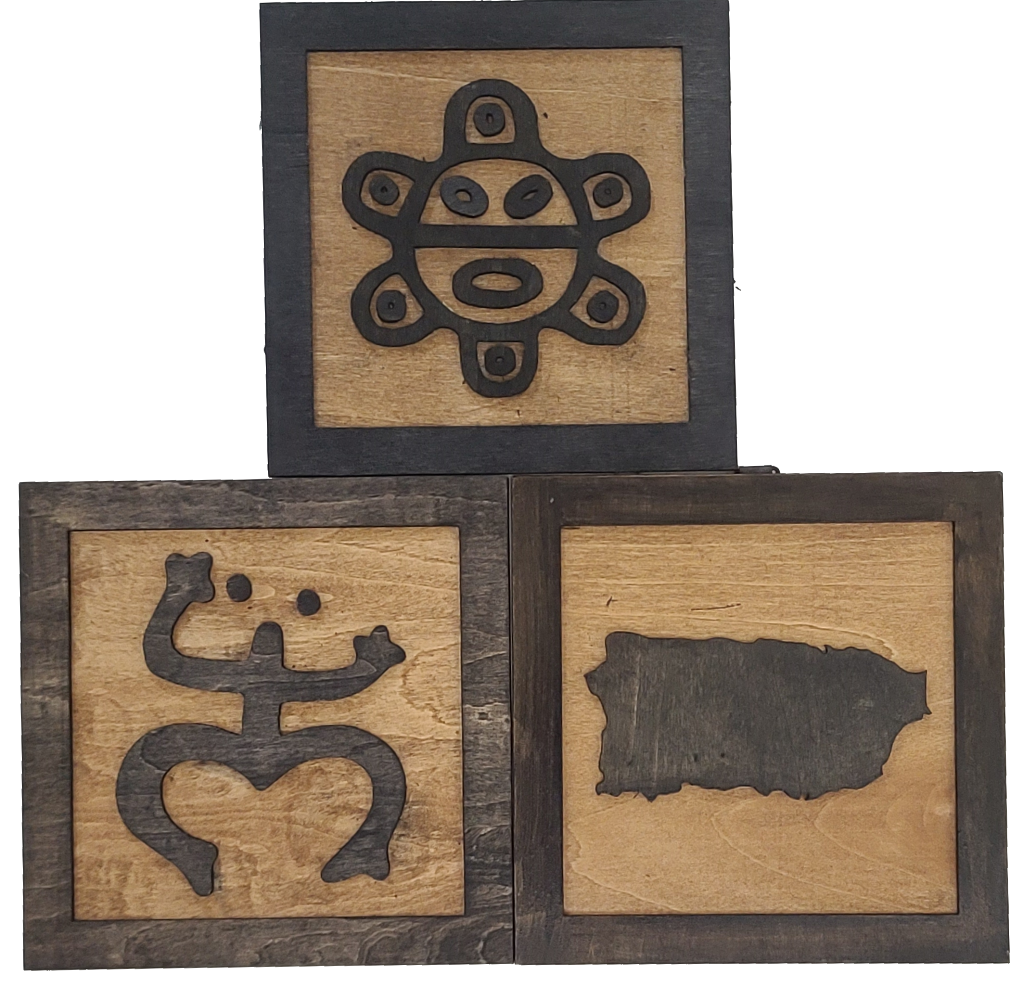Puerto Rico Boricua Taino Wall Decor Set of 3