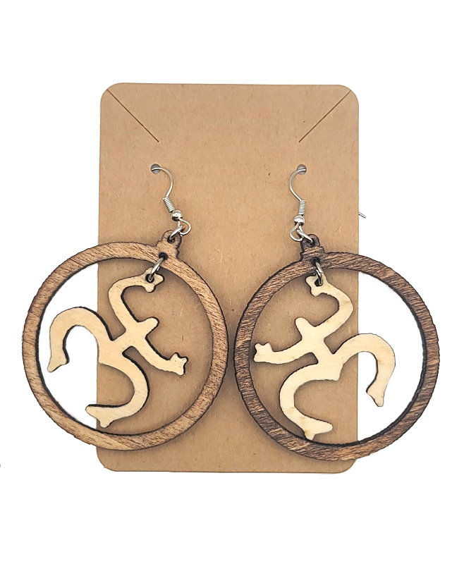 Wood Crafts Coqui Taino Earring