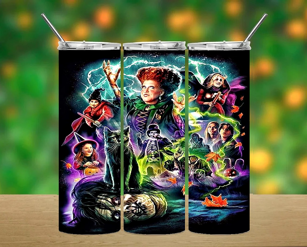 Halloween Tumbler Cups W/ Lid, Individually Box