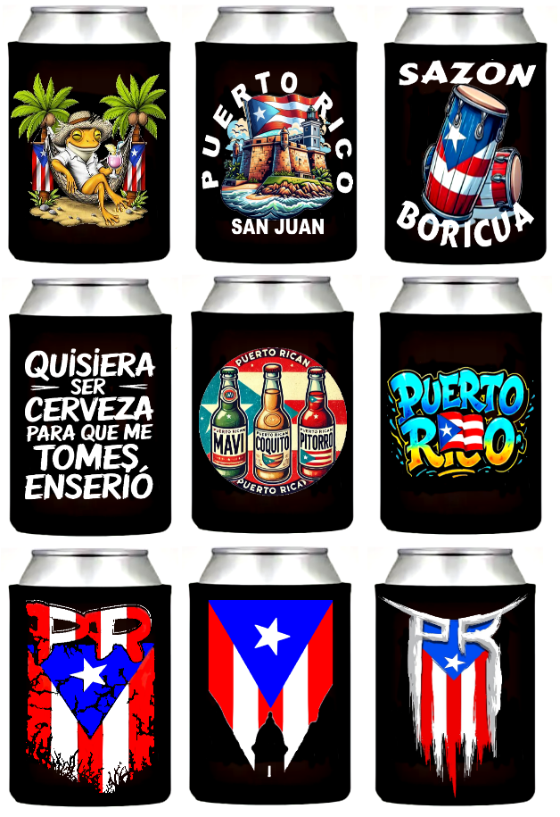 Puerto Rico Beer Can Insulation Cover