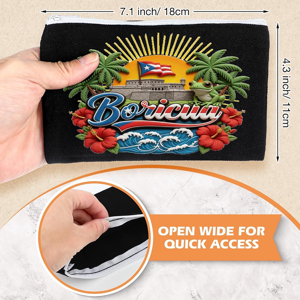 Thumbnail: Puerto Rico Canvas Cosmetic Bags