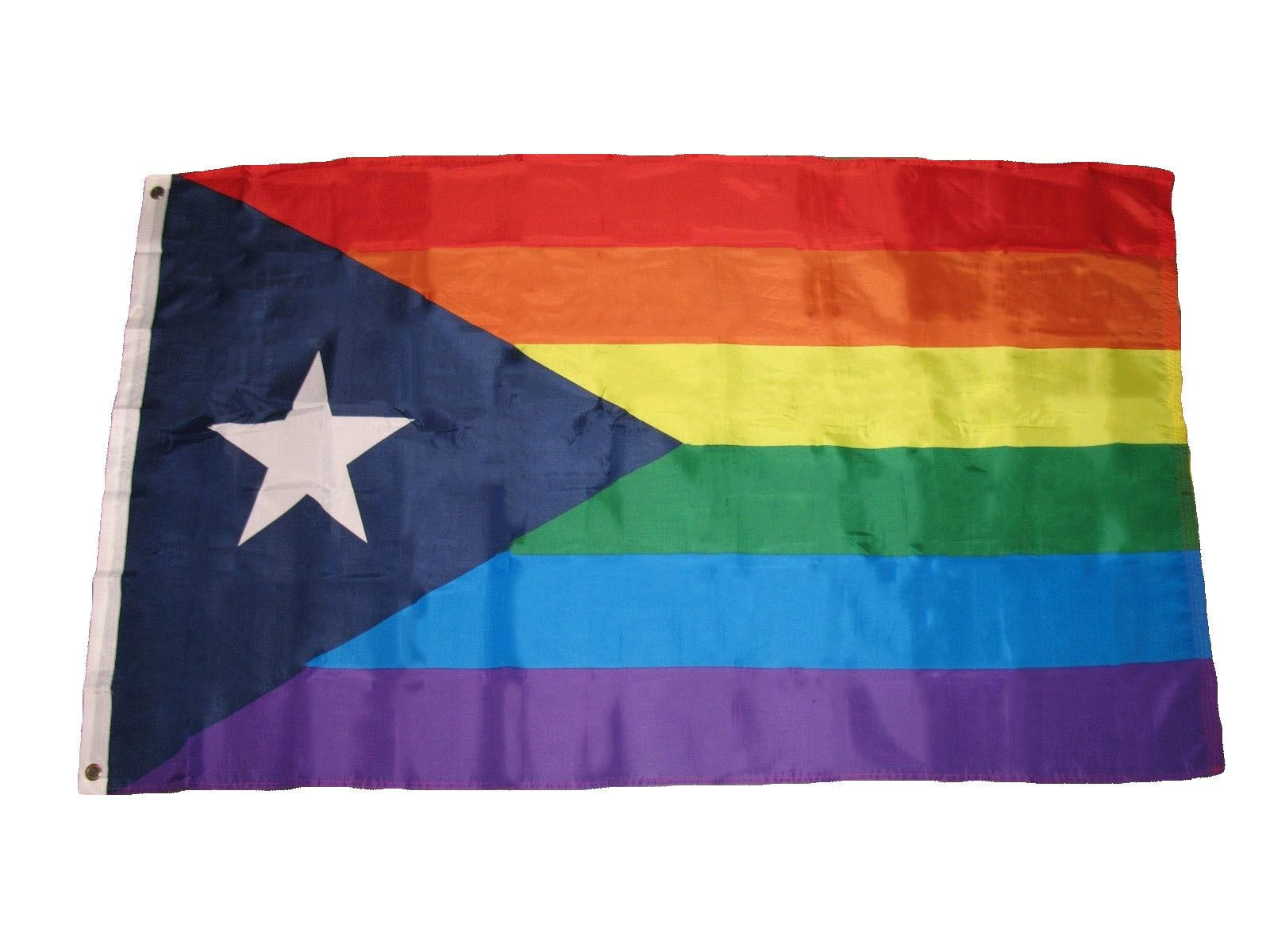 Puerto Rico Flag in LGBTQ+ Color 3 X 5 Feet W/ Brass Grommet