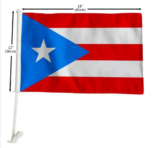 Puerto Rico Flag Car Window Flag ( Set 2 ) | PR Souvenirs