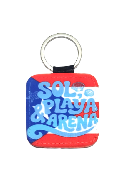 Puerto Rico Leather keychain