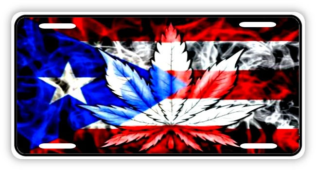 Puerto Rico Flag License Plate