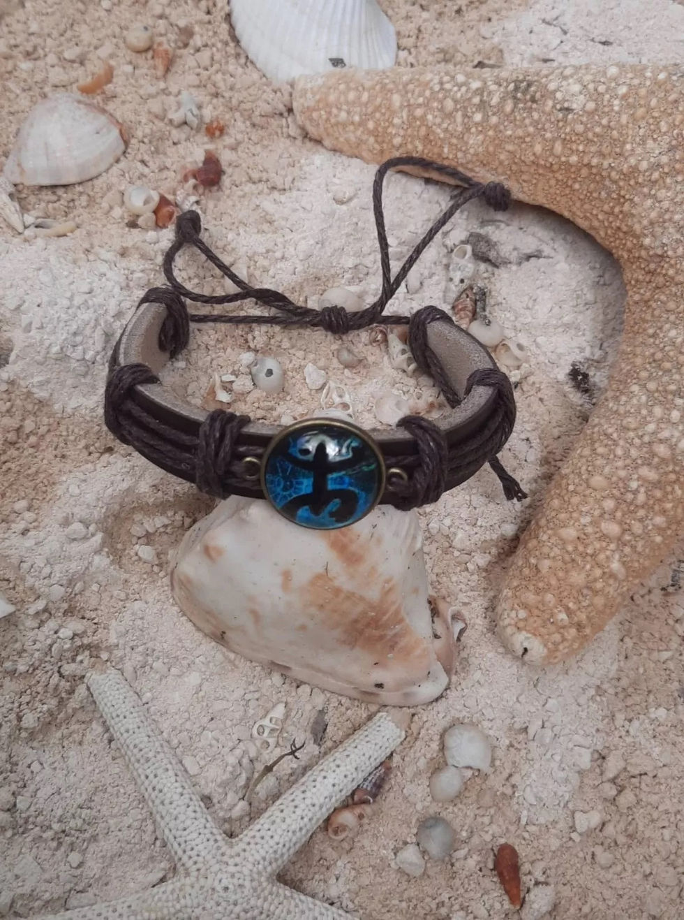 Thumbnail: Coqui Taino Leather Bracelet