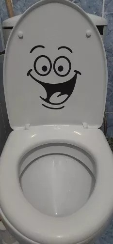 Thumbnail: Funny Smile Toilet Stickers Home Decoration