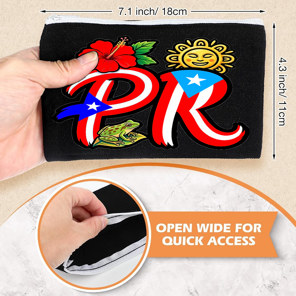 Thumbnail: Puerto Rico Canvas Cosmetic Bags