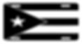Puerto Rico Black Flag License Plate