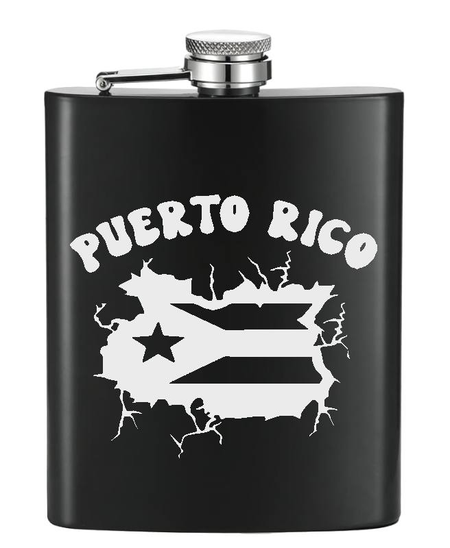 Thumbnail: Puerto Rico Stainless Steel Hip Flasks
