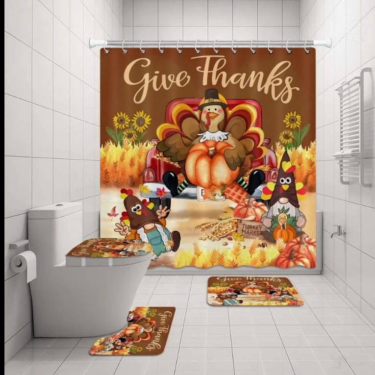Thanksgiving Shower Curtain Bathroom