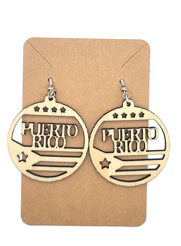 Wood Crafts Puerto Rico Earring