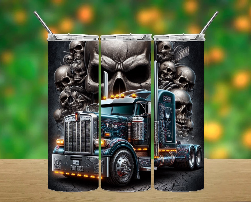 Truck Tumbler Cups W/ Lid, Individually Box