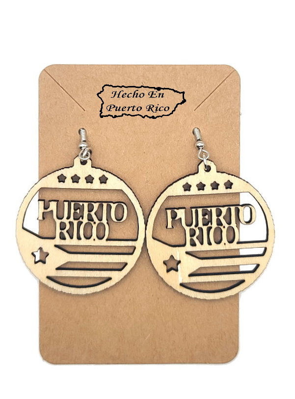 Wood Crafts Puerto Rico Earring