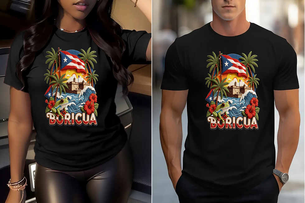 Puerto Rico Flag , Coqui & Morro Unisex T-Shirt